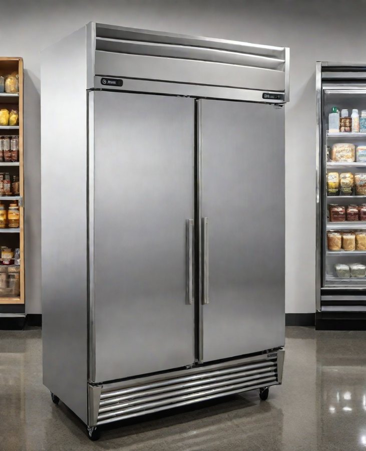 Illustration of a commercial reach-in coolers
